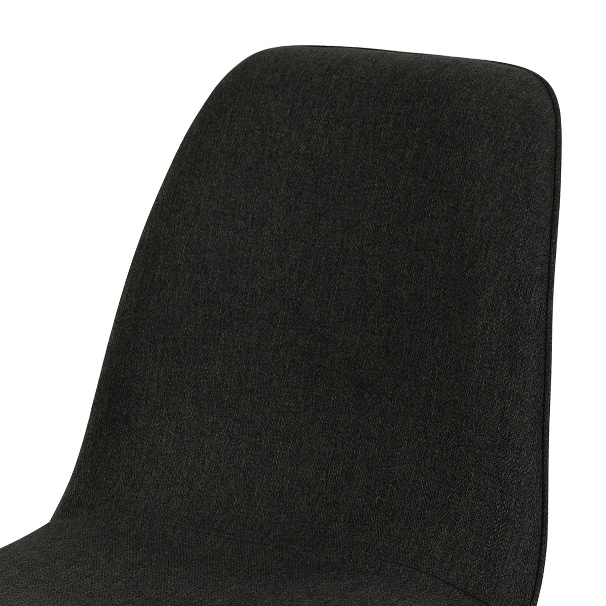 Détail du dossier de la chaise LORA finition tissu noir bronze